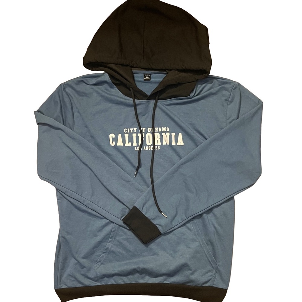 SHEIN Blue and Black California Hoodie 3XL